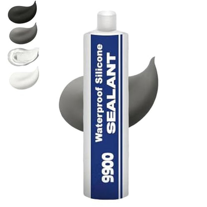 9900 Silicone Waterproof Sealant, Multi-Purpose Waterproof Adhesive Clear Caulk for Roof & Wall Cracks, Glue Strong Sealing Compound, Multi-Surfaces Adhesive for Roof Bathroom Tile - color: Gray