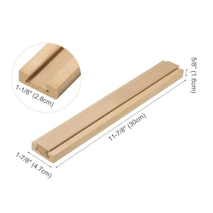 uxcell 4 Set Wooden Drawer Slides, 11-7/8 (30 CM) Classic Wood Center Guide Track with Metal Slide Glide Bracket, Wood Drawer Glides Bottom Rails Replacement Kit - size: 11-7/8