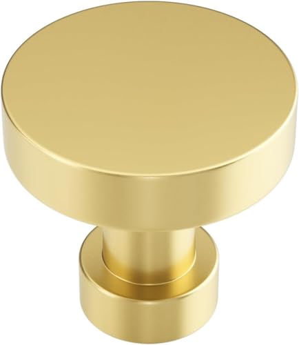 50 Pack Gold Cabinet Knobs and Pulls - Round Drawer Knobs, Brushed Brass for Kitchen Cabinets - color: Brushed Brass, size: 50 Pack