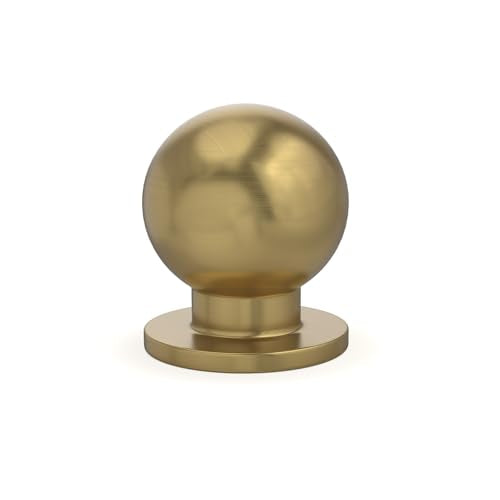 homdiy 30 Pack Champagne Bronze Cabinet Knobs, Round Satin Brass Drawer Dresser Handles Ball Metal Kitchen Hardware for Cupboard, 1 Inch - color: Champagne Bronze, size: 1 in(25mm)