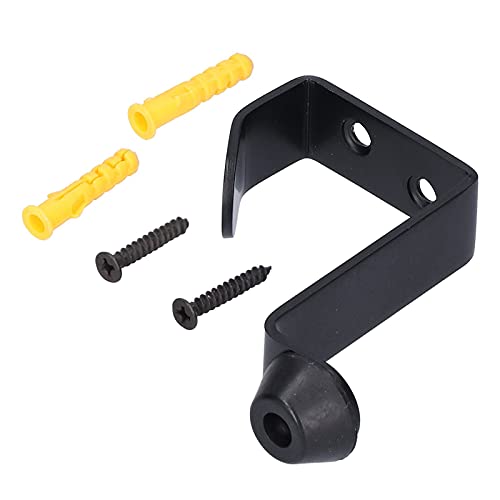 Door Stopper, Door Holder Door Stop Bumper with Hook Stainless Steel Toilet Partition Door Stop and Hook Door Stopper Stable Wall Mounted Door Coat for Home Office Black