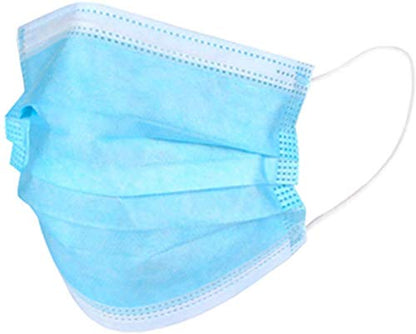 Litepak 50pcs Disposable Face Mask Thickness Comfort Earloops (Sky Blue, 50 Masks (1 Box)