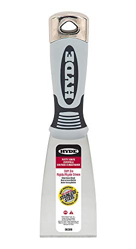 Hyde 06308 2" Stiff Pro Stainless Putty Knife, No Size, No Color