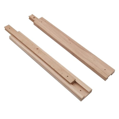 Wooden Drawer Slides 13-3/4 Inches Classic Wood Center Guide Track (13-3/4'' Pack of 2) - size: 13-3/4'' Pack of 2