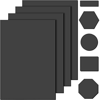 4 Pcs Non Slip Furniture Pads 6 x 4 Inch Self Adhesive Rubber Pads with Anti Grip Cuttable Rubber Self Stick Sheet for Furniture and Appliances