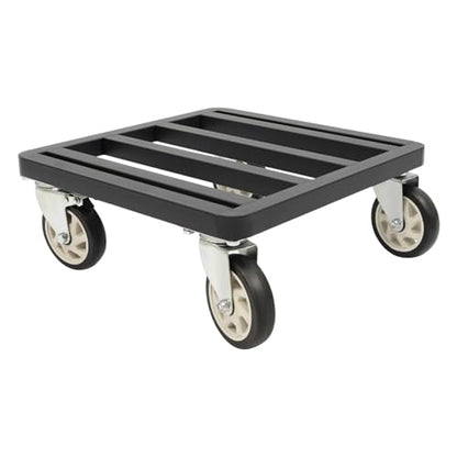 Furniture Dolly,18''x18’’ Heavy-Duty Stainless Steel Furniture Mover, 1200LBS Loading Capacity, 4'' Swivel Casters & Tie-Down Straps for Secure Transport(Black)