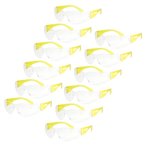 JORESTECH Safety Glasses, ANSI Z87+ Compliant, Impact-Resistant Polycarbonate Lenses, UV Protection, Anti-Scratch Coating, 12-Pack - color: Yellow-clear