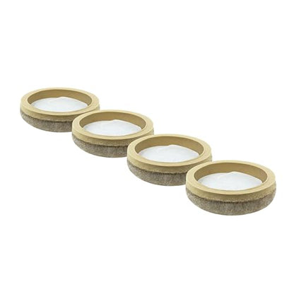 Super Sliders Secure Grip Formed Felt Movers for Furniture to Protect Hard Surfaces, 1.5", Beige (20 Pack)
