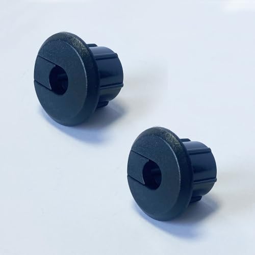 Furniture Wall Hole Bushing Cable Grommet for Starlink Ethernet Cable,Covering 3/4 inch Desk Holes,Universal Cable Management Wire Organizer Pass Through Holes Cover Kits (Black - 2 Pack) - color: Black - 2 Pack
