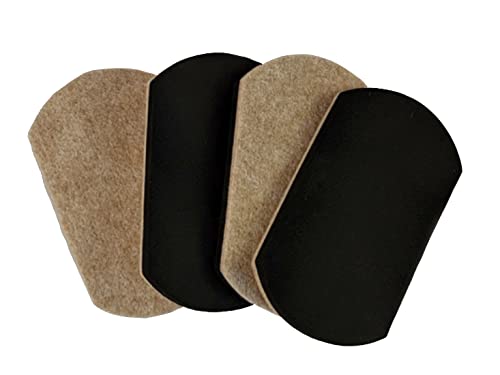 Furniture Slides for Hardwood, Tile, Luxury Vinyl, and Other Hard Surface Floors, 5.5” Long x 3.25” Wide (4 Slides per Set) - size: 5.5” x 3.25”