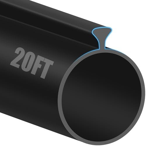 20FT Garage Door Seals Bottom Rubber, 0.2" Triangle Weather Stripping Seals for Single Track Weatherproofing Threshold Replacement Strip Fits 20FT Wide or Smaller Doors, Black - color: Black-0.2" Small Triangle, size: 20 Feet