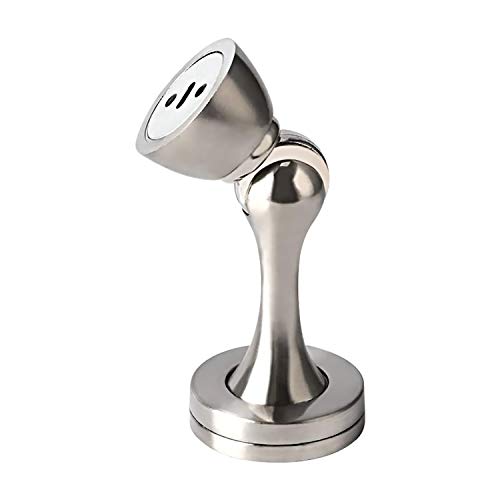 KOLAKO Magnetic Door Stops, Wall Floor Mounted Door Stopper, Solid Metal Magnetic Door Holder Catch, Strong Magnetic Doorstops for Home Office 1 Pack Silver - color: Silver, size: 1 Pack