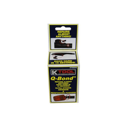 K Tool International 90002 Q Bond Ultra Strong Adhesive Kit for Garages, Repair Shops and, DIY, Repairs Hard Plastics/PVC/Metals, (2) Adhesive Bottles, (1) Plastic and (1) Metal Reinforcing Powders