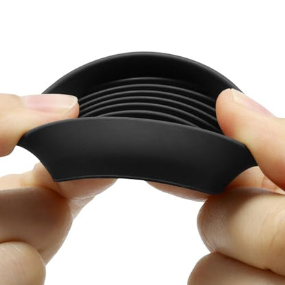 4 Pcs Non Slip Furniture Pads - 2 Inch Black Round Rubber Caster Cups, Furniture Coasters, Anti-Slip Grippers for Hardwood Floors, Chair Leg Floor Protectors for Bed, Couch, Table - size: 2 Inch