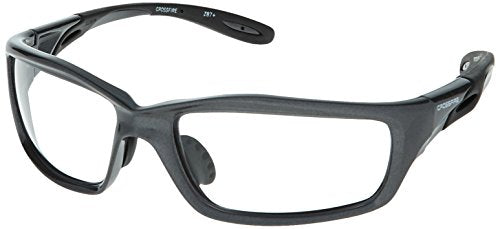 Crossfire 224 Safety Glasses - color: Clear Lens/Gray Pearl Frame, size: One Size