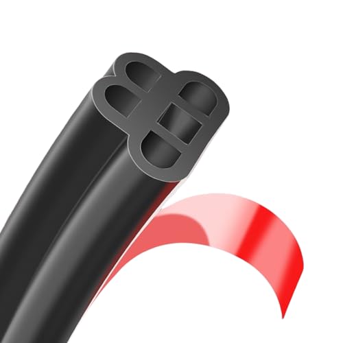 52.5Ft Car Door Seal Strip Double Layer Universal Self Adhesive Auto Door Seal Strip Soundproofing Weather Stripping for Car Door Tailgate - size: 52.5 feet