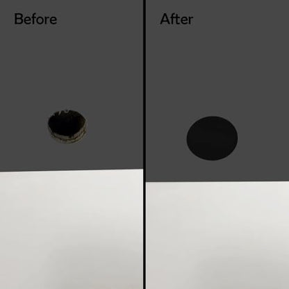 RUBBER BOND 2-Pack Ceiling Cover Plate Wall Hole Cover - 7-inch Round Self-Adhesive Plate for Ceilings or Wall - Black - color: Black