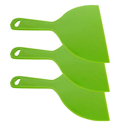 Utoolmart Putty Scraper 8" Plastic Flexible Putty Knives Spreader for Taping Drywall Wall Painting Green 3Pcs - size: 8 inch