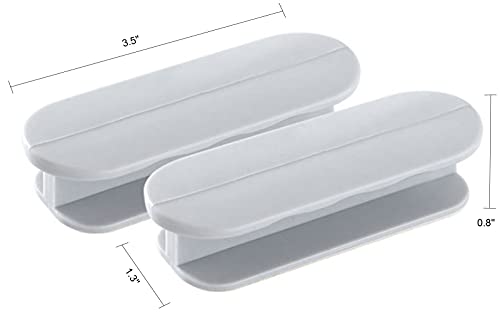 Self-Adhesive Pull Handles 4 Pack, Handle Helper for Kitchen Cabinet Knobs Drawer Window Sliding Closet Push Pull Helper Stick-on Handles (Grey) - color: Gray