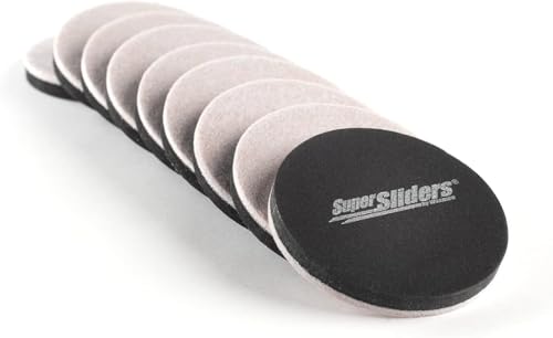 Super Sliders 3 1/2" Round Reusable Furniture Sliders or Movers for Hardwood to Move Mid-Sized Items, Beige (4 Pack) - size: 3-1/2 Inch