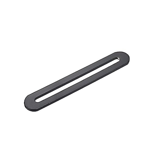 Xiaoyztan 6 Pcs Straight Mending Plate Thickened Steel Joining Plates Furniture Repair Fixing Plates Straight Brackets Single Slot 4.3x0.75in Black