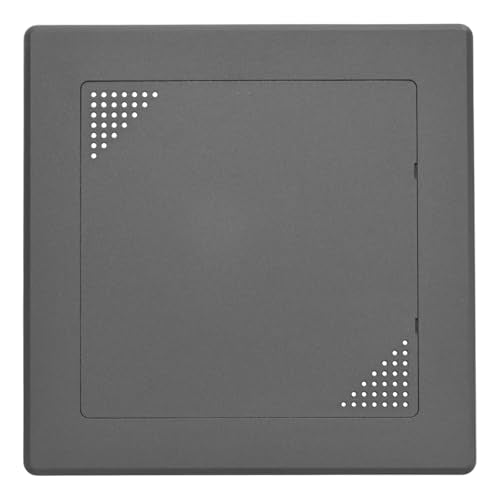 M METERXITY 1-Pack Access Panel for Drywall, 6x6 Inch Plastic Self Adhesive Wall Hole Cover Access Doors for Wiring Cable/Ceiling, Removable Plumbing Wall Panel [Black, Vented Square] - color: Black