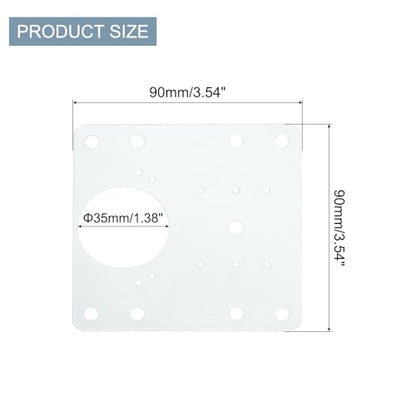 uxcell Cabinet Hinge Repair Plate, 2 Set 90mm/3.54" Stainless Steel Kitchen Cupboard Door Hinge Repair Plate Kit Includes Fixing Screws for Wooden Kitchen Cabinet Doors, White - color: White