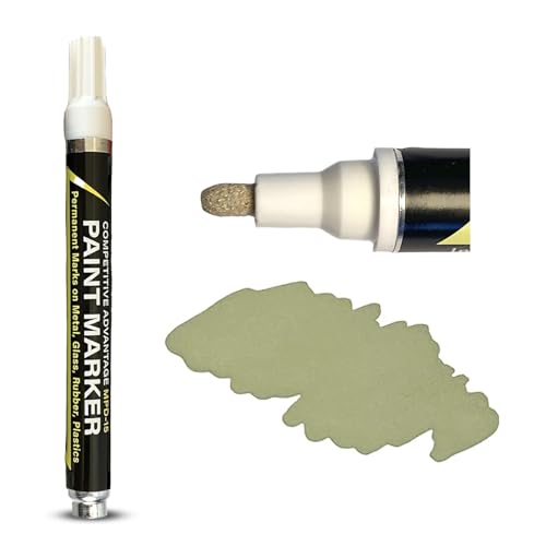 Enamel Paint Markers MPD-15 | TAN - 1 Pack | Permanent Marks on Metal, Glass, Rubber, Plastic & more, Waterproof UV Resistant - color: Tan