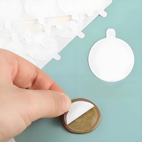 100 Pcs Double Sided Sticky Dots, 0.59" Museum Putty Clear Removable, Balloon Sticky Dots with Handle for Festival Home Office Party Poster Putty for Wall Decorations - size: 100pcs-15mm/ear