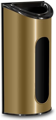Utopia Kitchen Grocery Plastic Bag Holder and Dispenser for Plastic Bags - Easy Wall Mount Bag Saver - Stainless Steel (Gold, Medium (Pack of 1)) - color: Gold, size: Medium (Pack of 1)