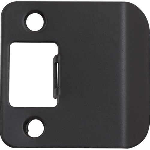 Stone Harbor Hardware Round Corner Extended Lip Strike, 2-1/4" x 1-3/4", (2-1/4" Overall Length), Matte Black - color: Matte Black