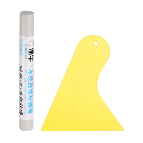 HARFINGTON Wood Filler Sticks Wood Furniture Scratch Repair Filler Sticks Furniture Touch Up Markers with Yellow Scraper for Wood Holes Wood Floor Table Door Cabinet, Khaki - color: Khaki