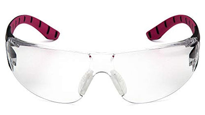 Pyramex Endeavor Plus Safety Glass Black/Gray Frame With Foam Padding Clear H2MAX Anti-fog Lens - color: Clear H2x Anti-fog Lens/ Black-pink Frame, style: Standard