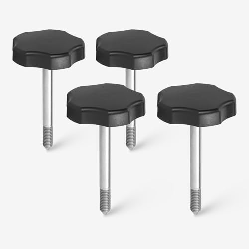4 pcs Long Soft Top Door Surround Knob with Pin Compatible with for Jeep Wrangler TJ/JK 1997-2018 Soft Top Window Frame Knob Screws Bolts - size: Long 4 PCS