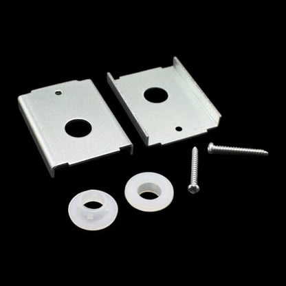 4PCS Double Folding Door Repair Bracket with Screws and Plastic Washer Kit Hardware Fitting Suitable for 1-3/8 Inch Gate Supports 7/16 Inch Hinge