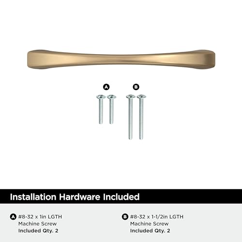 Amerock Vaile 3-3/4 inch (96mm) Center-to-Center Champagne Bronze Cabinet Pull - 25 Pack - color: Champagne Bronze, size: 3-3/4 inch (96mm) Center-to-Center, style: 25 Pack