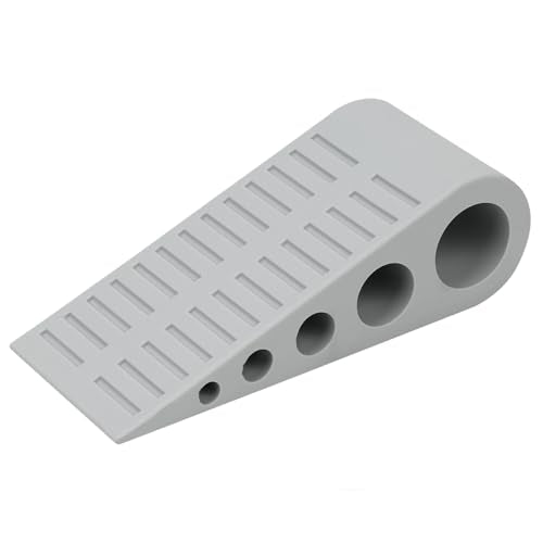 Optish 1.9 Inches Heavy Duty Door Stopper, Rubber Door Stop, Door Stoppers for Bottom of Door, Large Door Stopper Wedge for Home Office School (Grey) - color: Gray