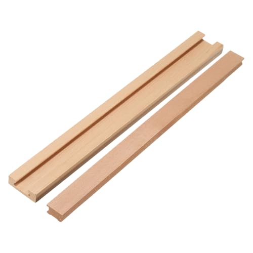 uxcell 1 Set Wooden Drawer Slides, Classic Wood Center Guide Track, Wood Drawer Glides Bottom Rails Replacement Kit, 13-3/4" (35 CM) - size: 13-3/4"