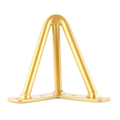 4 Inch Hairpin Legs Metal - 1/2” Dia 3 Rods Design - Mid Century Furniture Table Legs, DIY Furniture Hairpin Feet Gold for Nightstand, Coffee Table and TV Stand, Set of 4 - size: 4 Inch