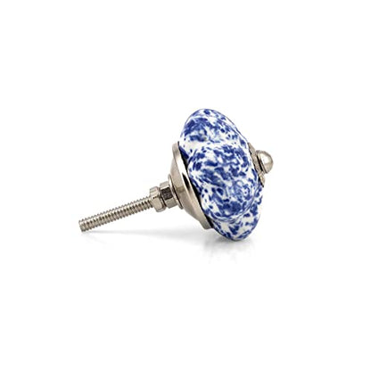 Craft Trade Ceramic Cabinet Knobs & Drawer Knobs – Kitchen Cabinet Hardware, Cupboard Handles, Dresser & Furniture Knobs – Decorative Handmade Pulls (Blue, Set of 12) - color: Blue, style: 12