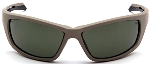 Venture Gear Howitzer Safety Glasses - color: Forest Gray Anti-fog Lens/ Tan Frame