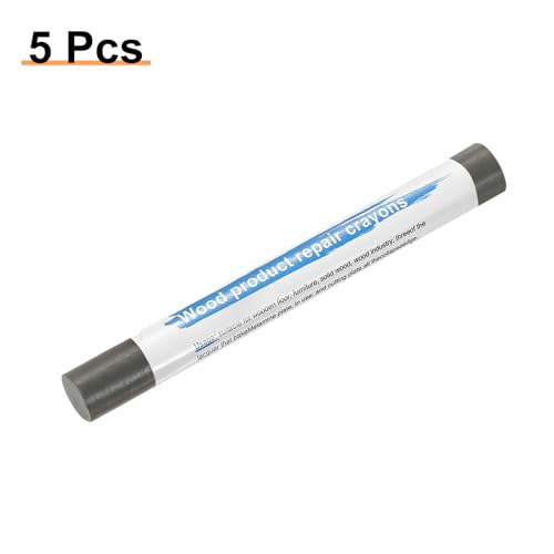 HARFINGTON 5pcs Wood Filler Sticks Wooden Wax Touch Up Furniture Repair Crayons for Scratch Hole Wood, Lead Gray - color: Lead Gray