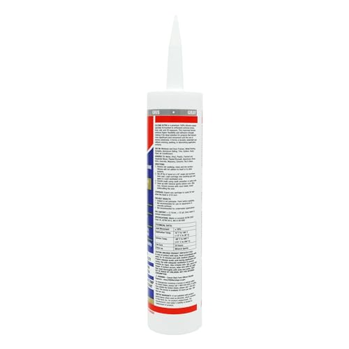 Red Devil 078050 Silicone Ultra 100% RTV Silicone Sealant, 10.1 oz., Gray, 1 Pack - color: Gray, size: 1 - Pack, style: 10.1 oz.