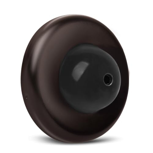 Convex Wall Door Bumper Stop Oil Rubbed Bronze – 2-1/2” Outside Diameter Stainless Steel Cover with Bigger 1-1/4” Oil Rubbed Bronze Rubber Bumper – Easy to Install with Screw - color: Convex-Oil Rubbed Bronze, size: 1 Pack