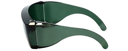 Calabria 3000 Fitover Safety Glasses with Uni-Lens – [Green] Wrap Around Eye Protection | Anti-Fog Scratch Resistant | Protective Eyewear - color: Green
