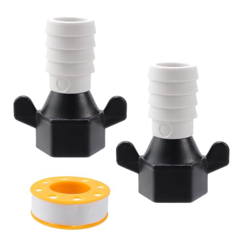 Bitray 2Pcs 1/2 Inch Straight Swivel Adapter Rotating Connector for RV Water Pump Fittings with Thread Seal Tape