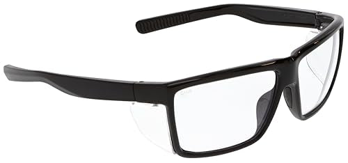MCR Safety SR210AF Swagger SR2 Series Safety Glasses with Thermo Plastic Rubber Nose Pads and Detachable Side Shields, Black Frame, UV-AF Clear Lenses - color: Black Frame (Uv-af Clear Lens)