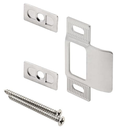 Prime-Line U 94865 2-3/4 in. x 2-1/8 in. Adjustable Strike, Three Piece, Satin Nickel (1 Set) - color: Satin Nickel
