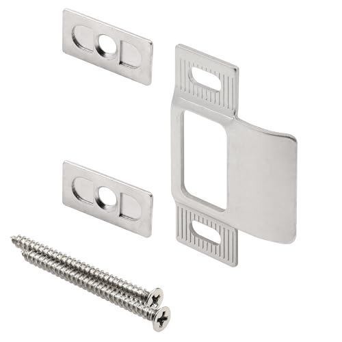 Prime-Line U 94865 2-3/4 in. x 2-1/8 in. Adjustable Strike, Three Piece, Satin Nickel (1 Set) - color: Satin Nickel