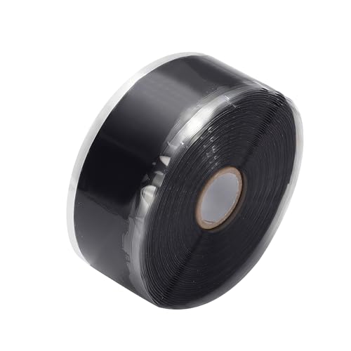 Waterproof Transparent Silicone Repair Tape,Self-Fusing Sealant for Leaky & Damaged Pipes, Easy to Apply with Black Adhesive (0.98 * 196.85 inches) - color: 0.98*196.85 inches